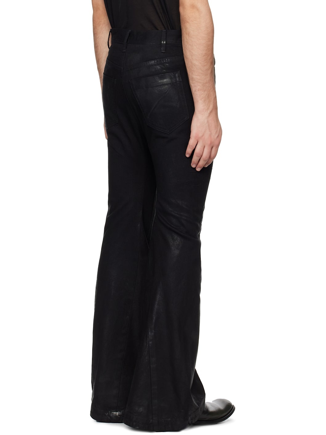 【関税込み】JULIUS ブラック Jet フレアジーンズ Julius Black Flared Jet Jeans | REVERSIBLE