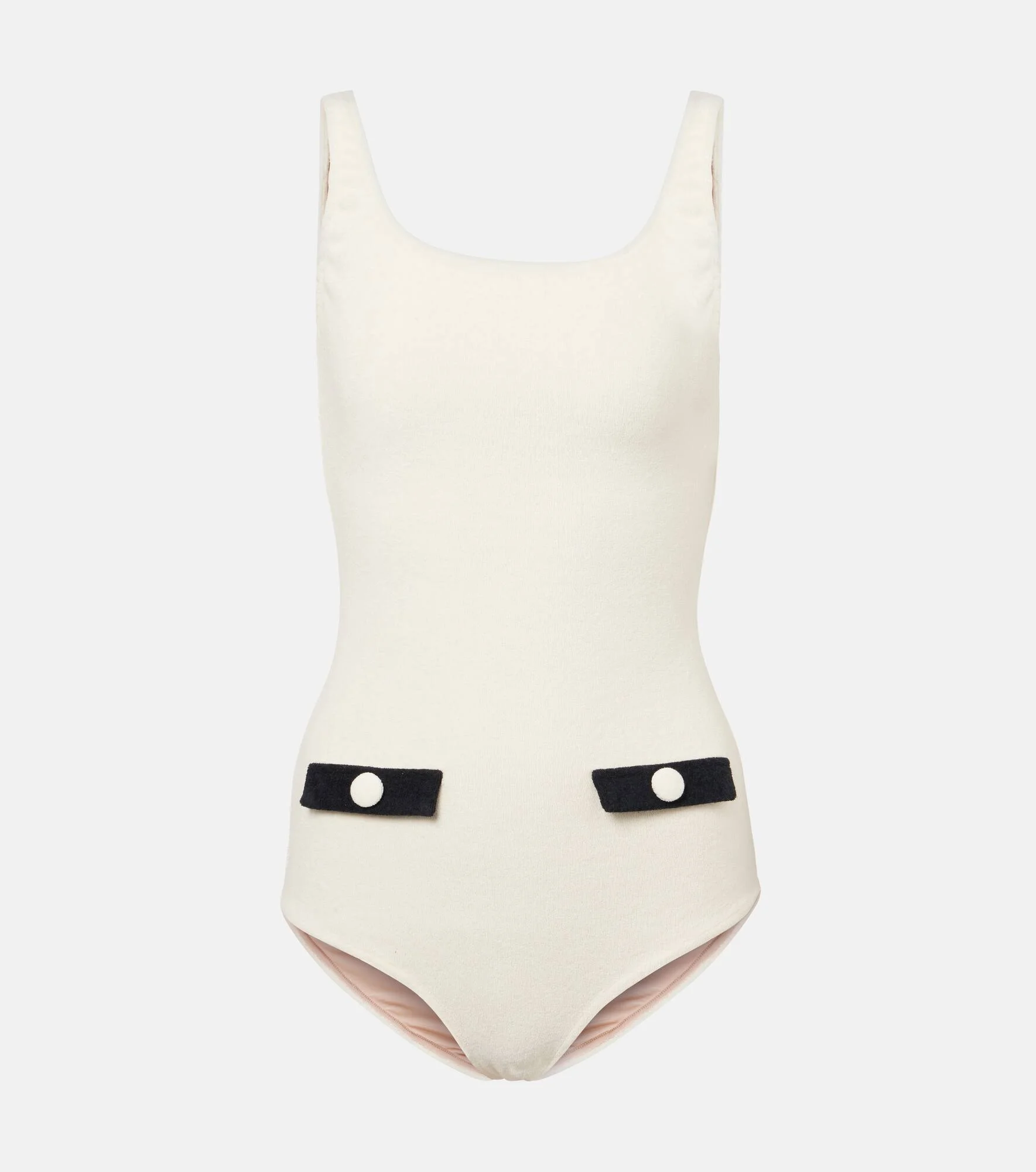 Cotton-blend terry swimsuit - 1