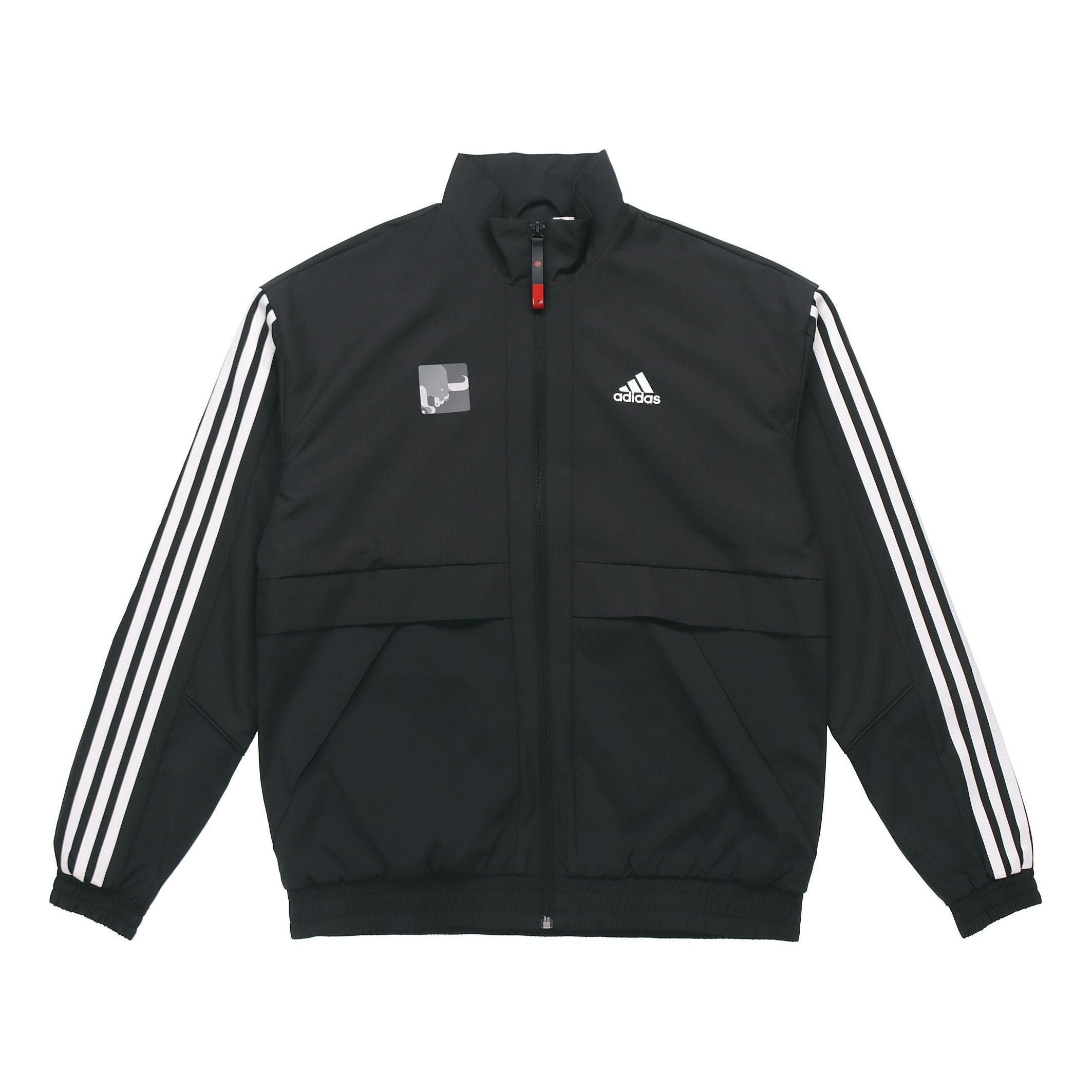 adidas Cny Jkt South Fleece Lined Stay Warm Stand Collar Sports Jacket Black GP1823 - 1