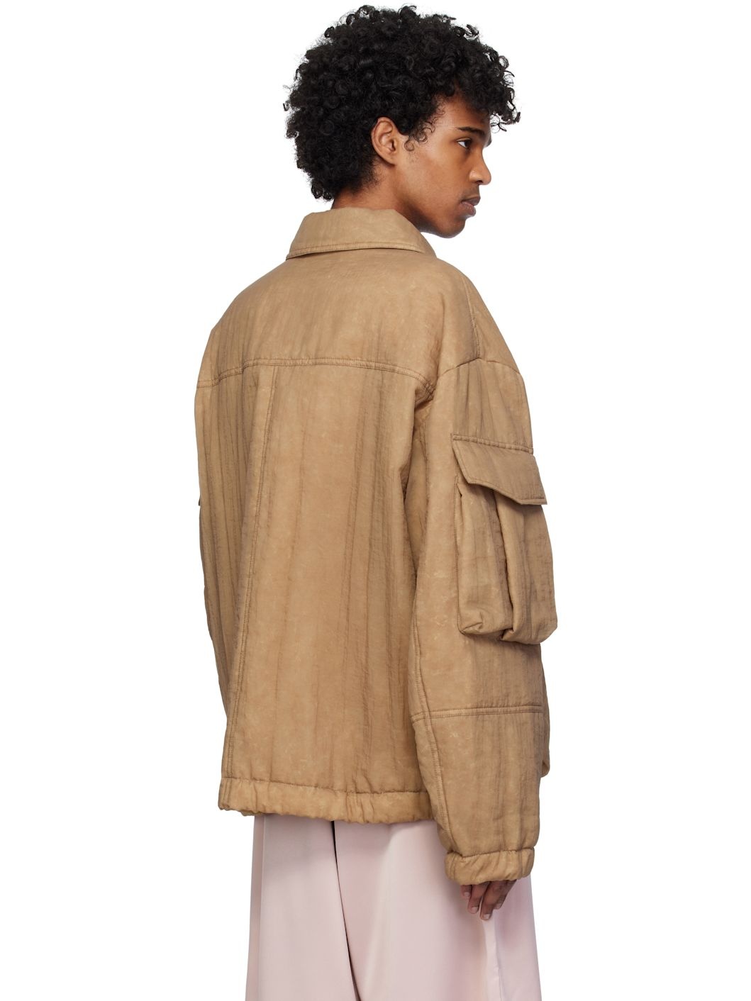 Brown Taffeta Jacket - 3