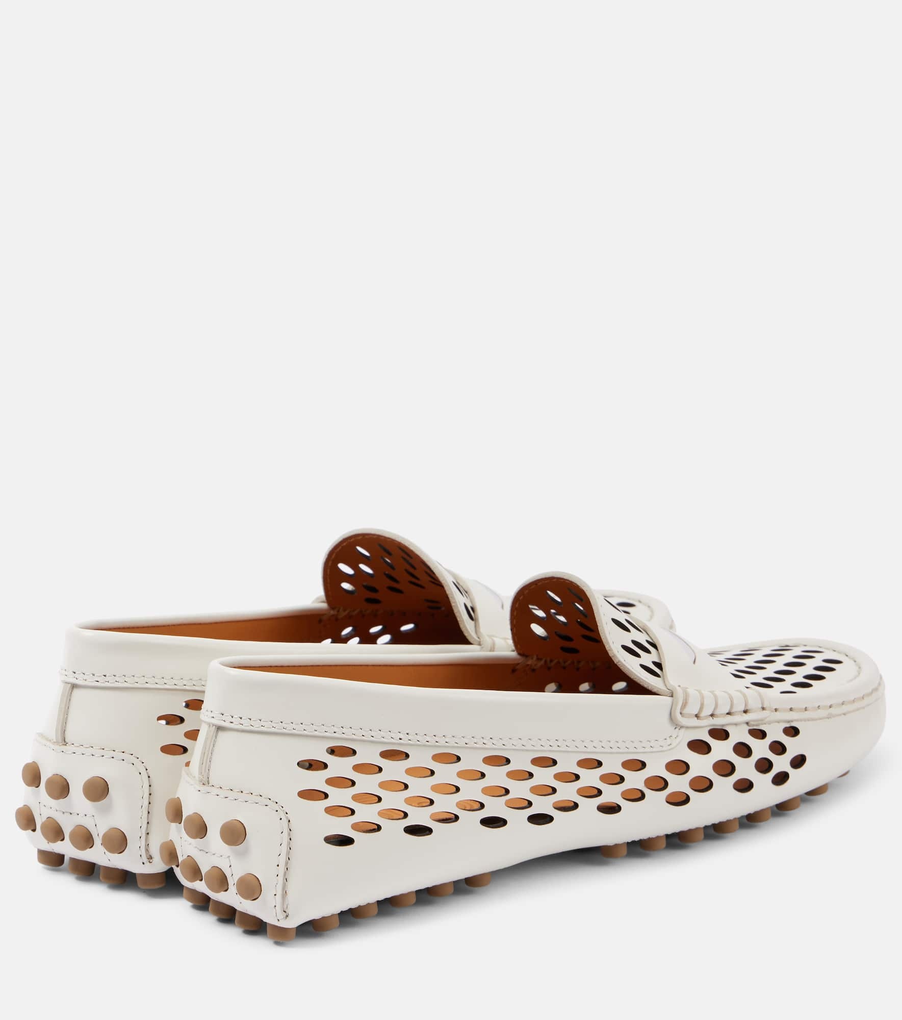 Gommino cutout leather driving shoes - 2