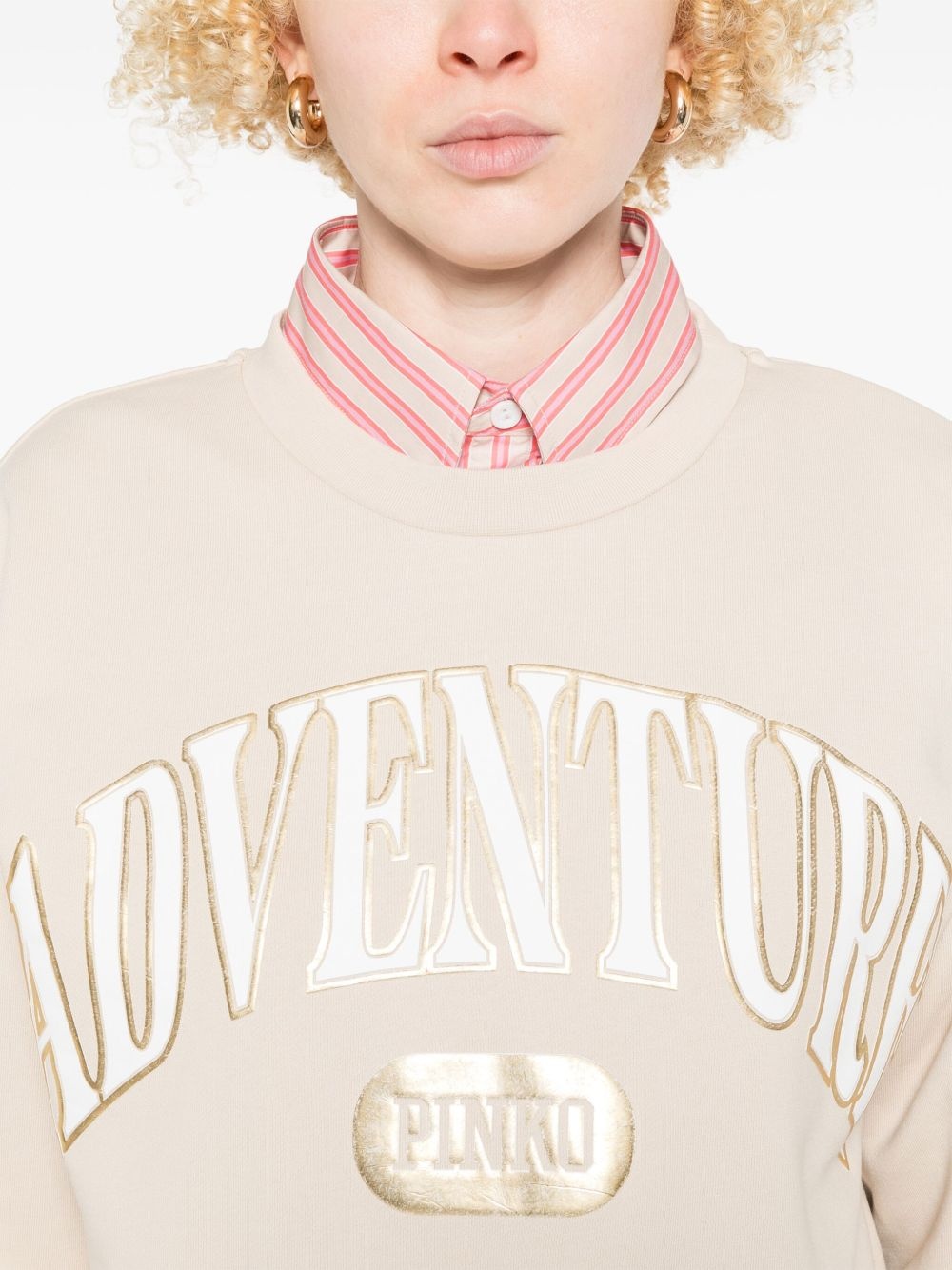 appliqué-detail sweatshirt - 5