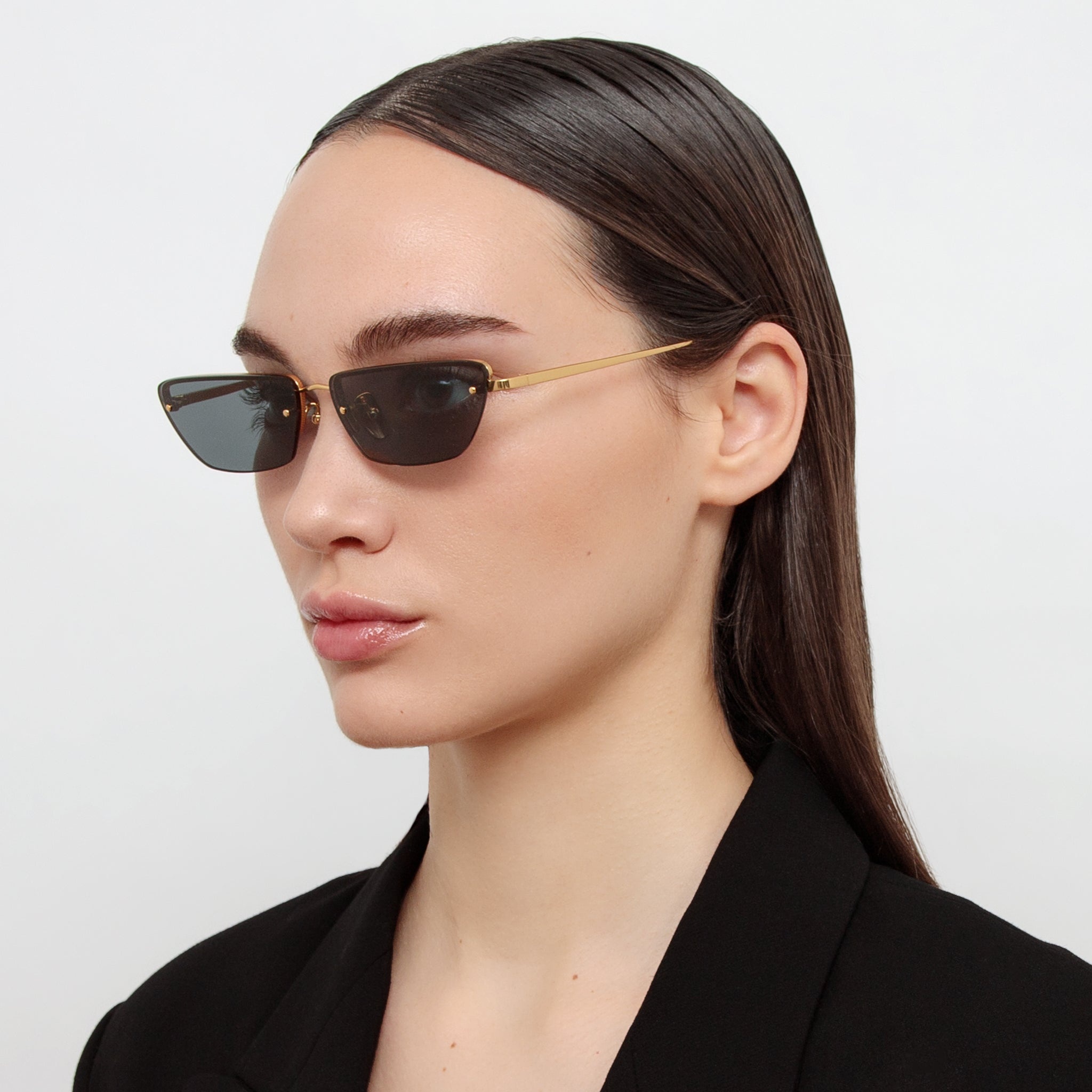 Cleo Cat Eye Sunglasses in Gradient Grey - 2