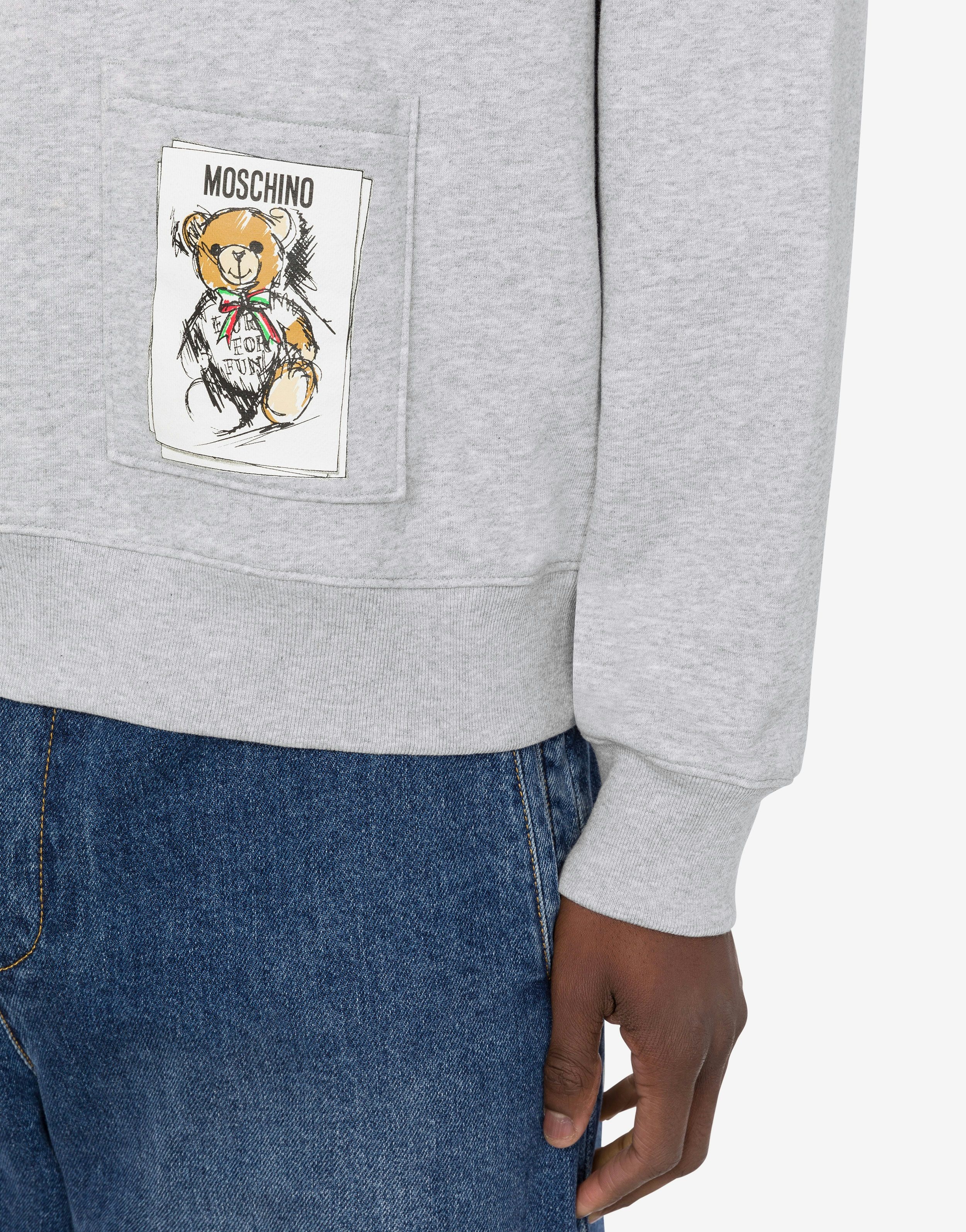 HOODED SWEATSHIRT WITH TEDDY BEAR PATCH - 4