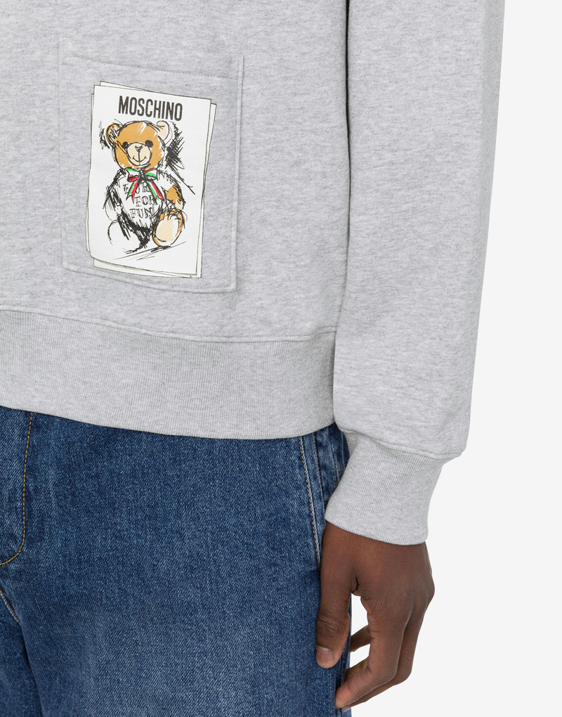 HOODED SWEATSHIRT WITH TEDDY BEAR PATCH 4