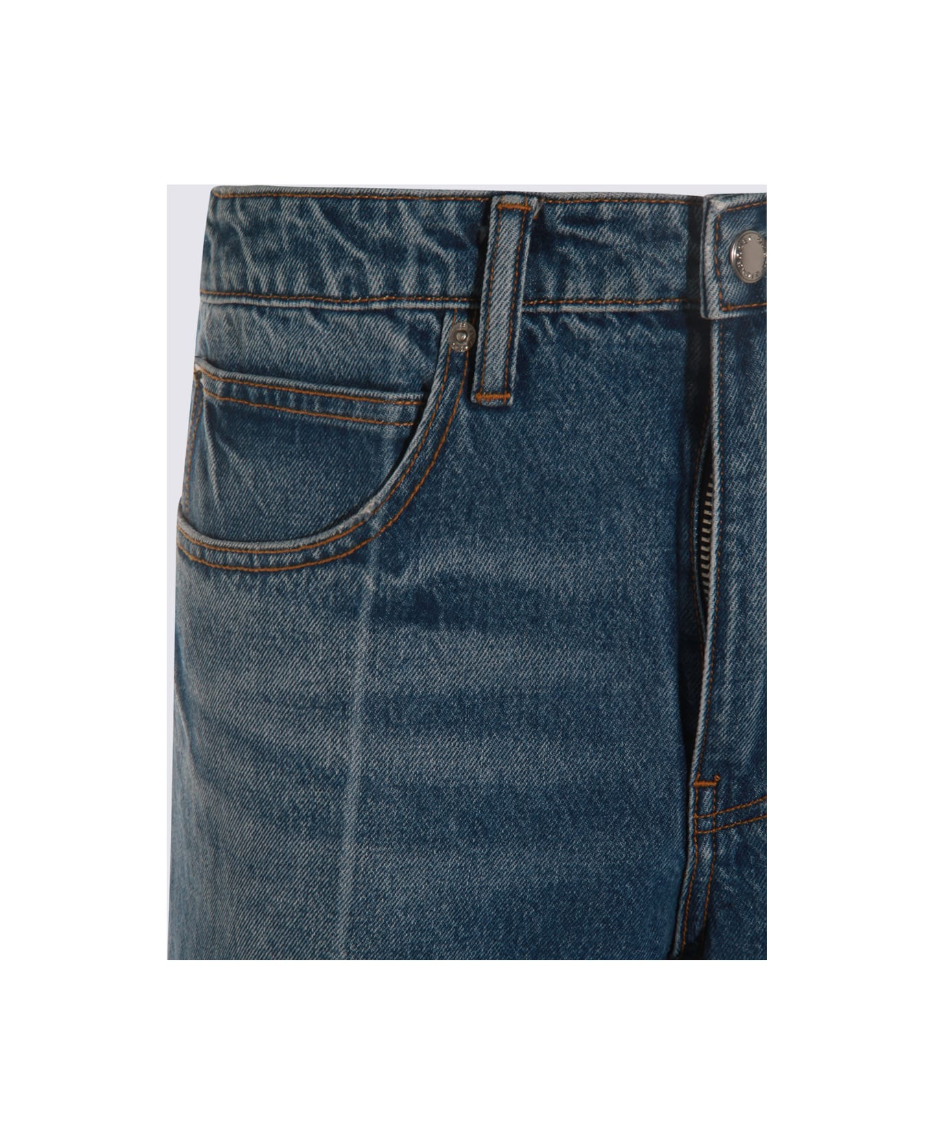 Blue Cotton Jeans - 3