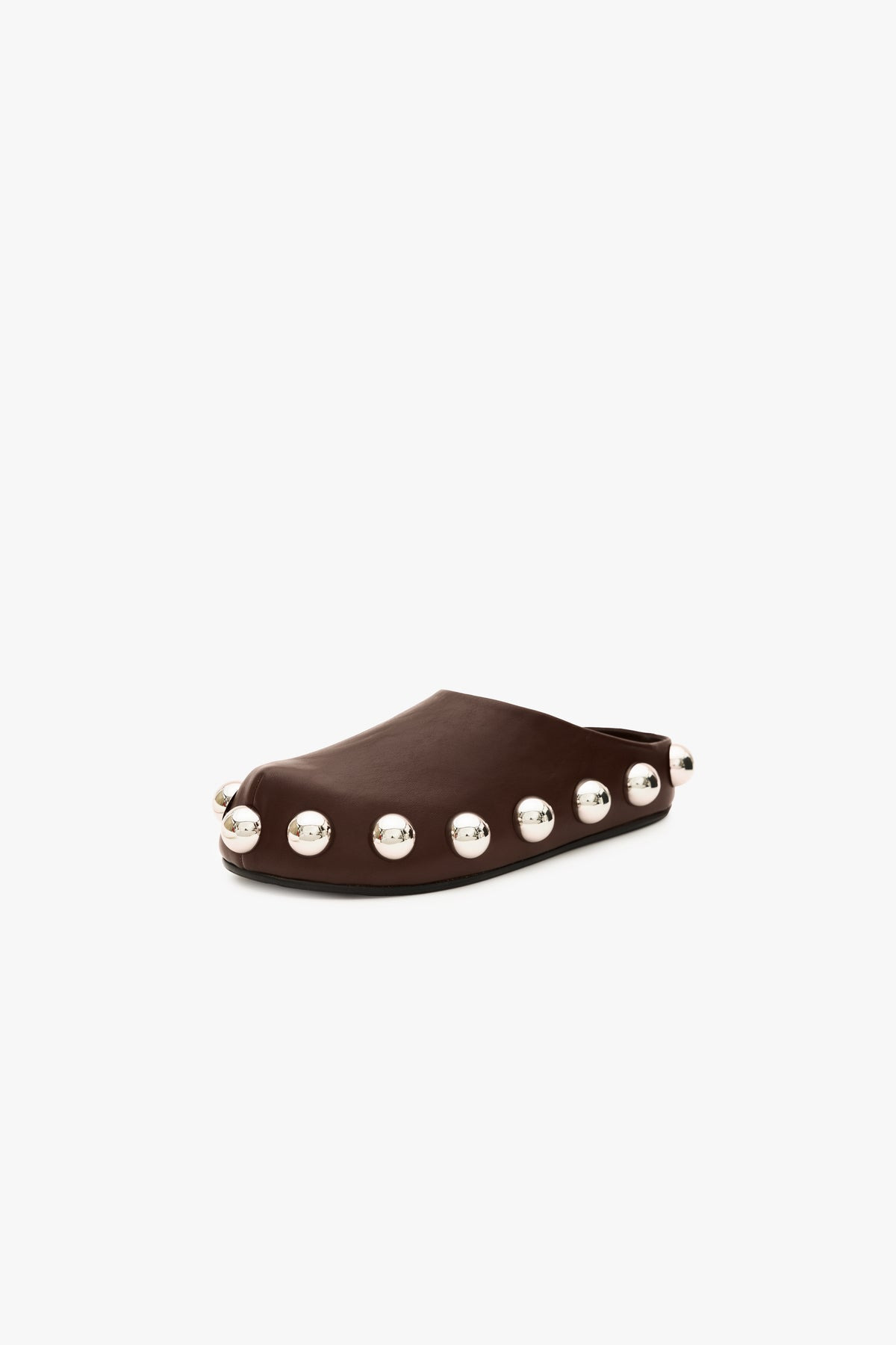 GABI CLOG WITH EXAGGERATED STUDS BROWN SILVER - 2