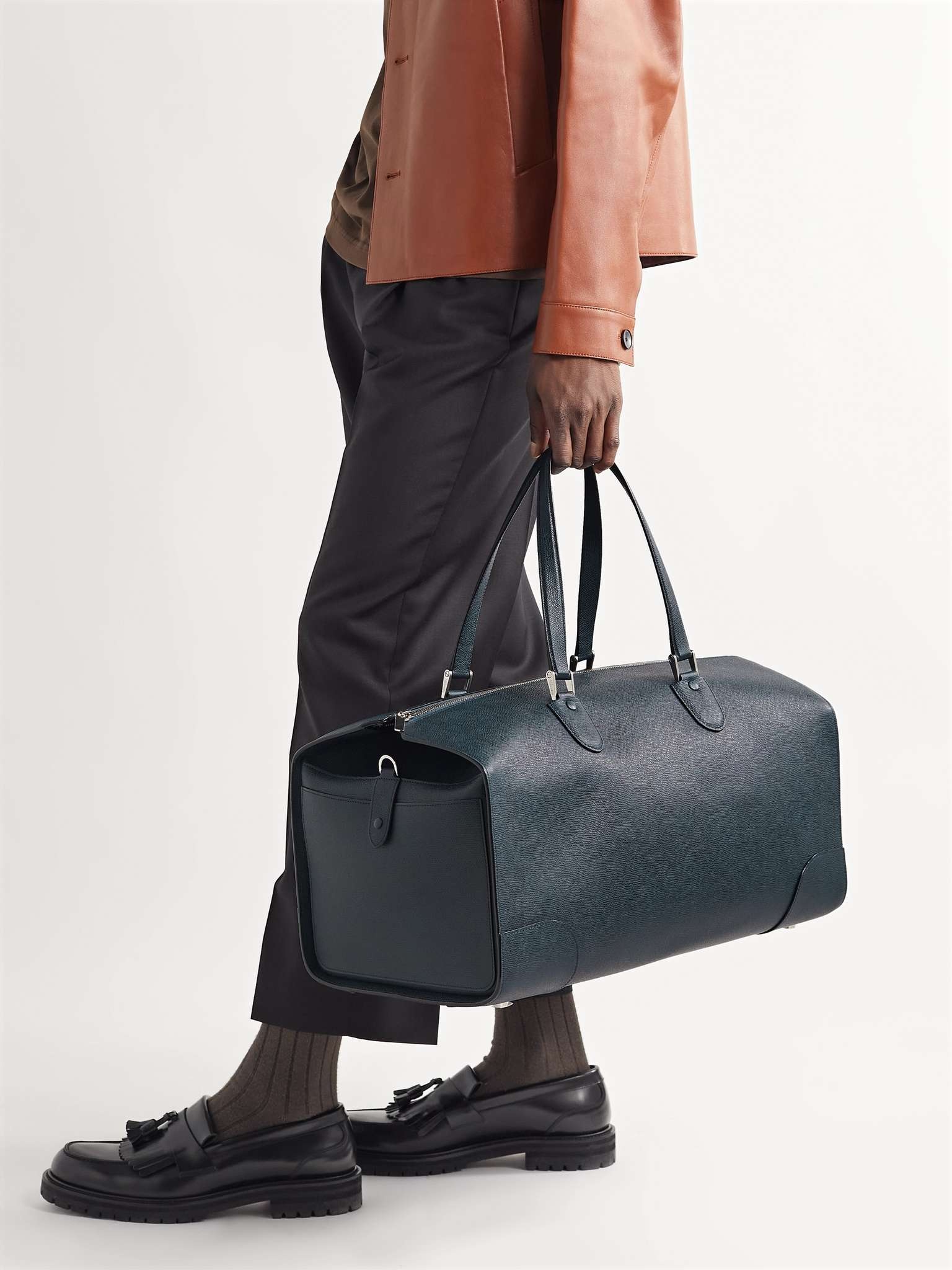 Boston Pebble-Grain Leather Duffle Bag - 2