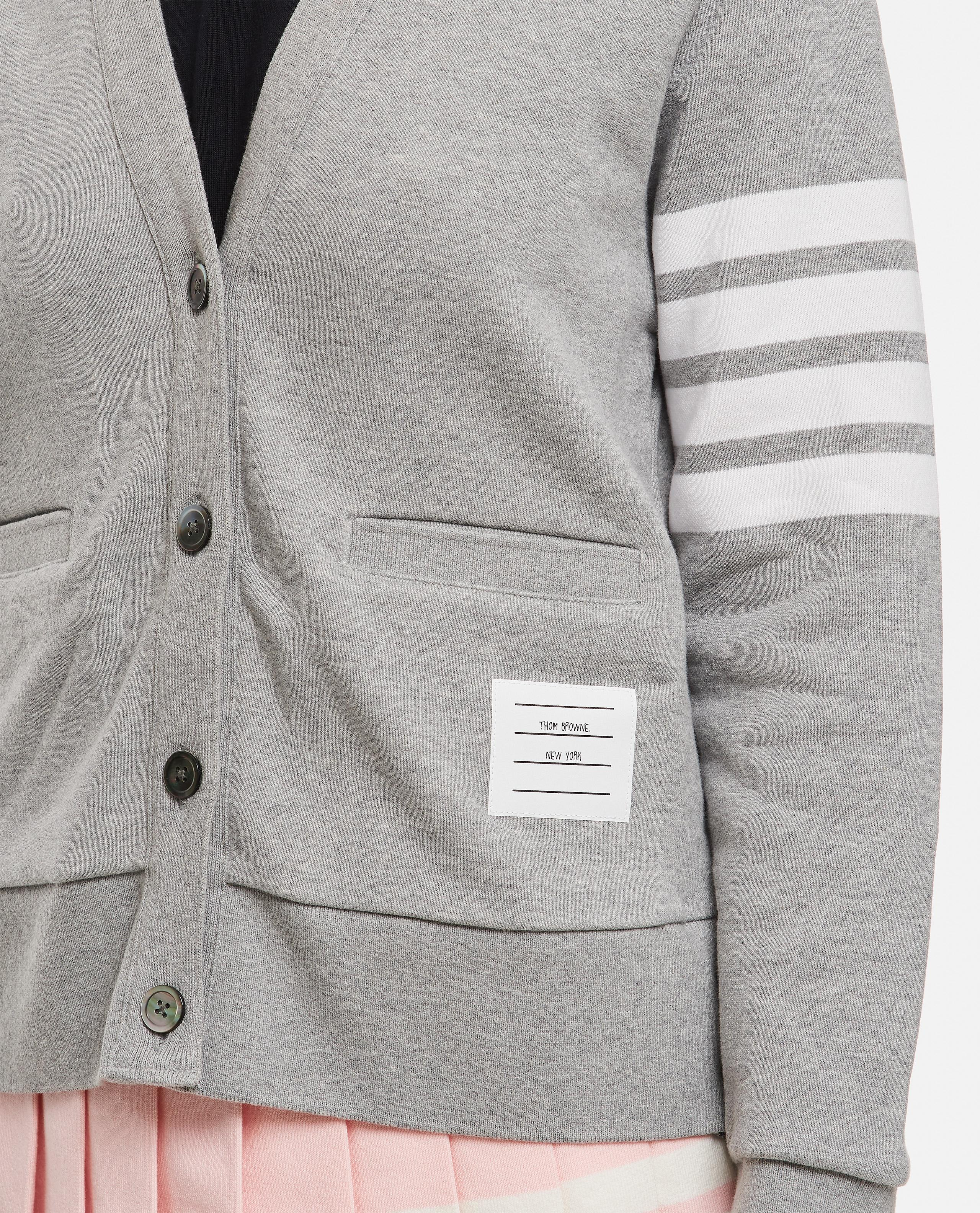 V-NECK COTTON CARDIGAN - 4