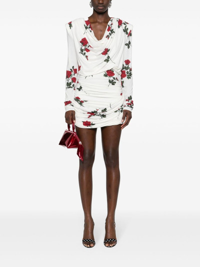 MAGDA BUTRYM floral-print ruched minidress outlook