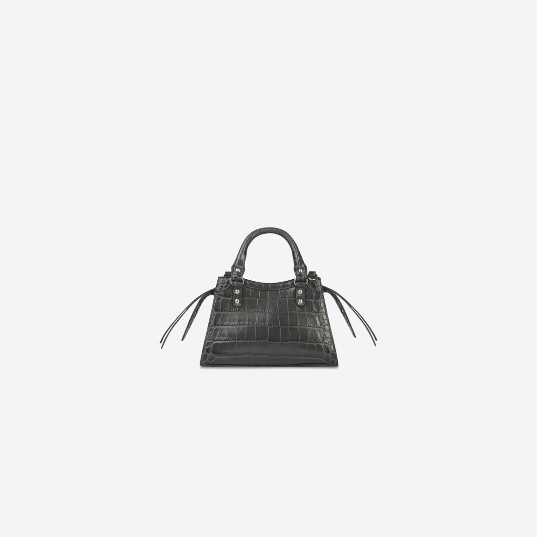 Women's Neo Classic Mini Handbag Crocodile Embossed in Dark Grey - 2