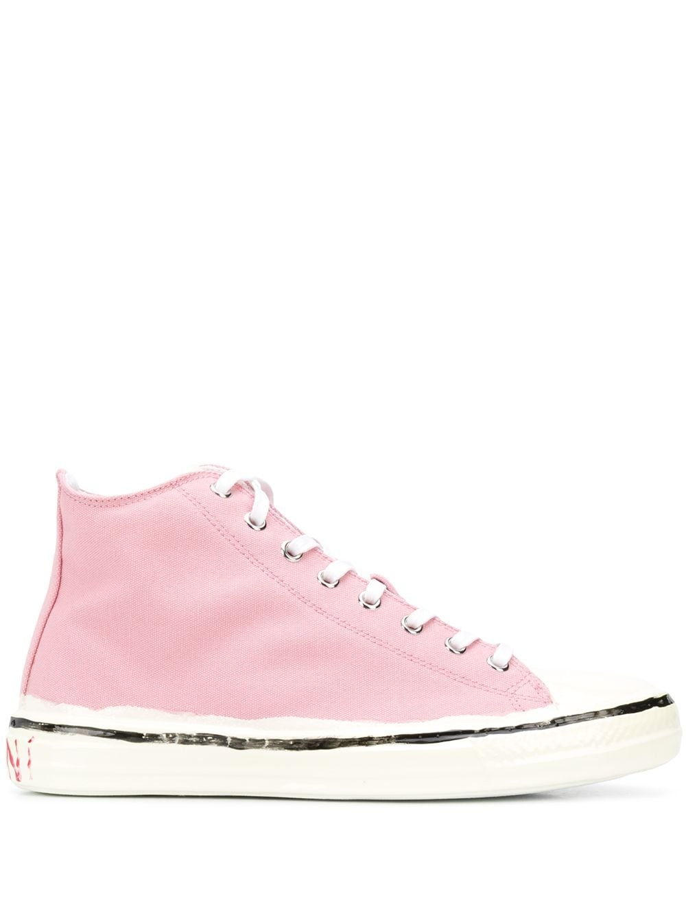 high top canvas sneakers - 1