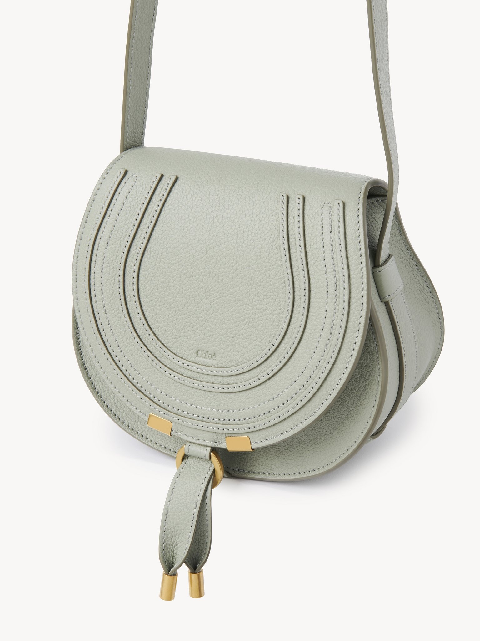 SMALL MARCIE SADDLE BAG IN GRAINED LEATHER - 3