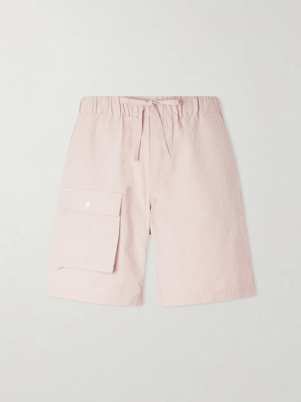 Straight-Leg Seersucker Shorts - 1