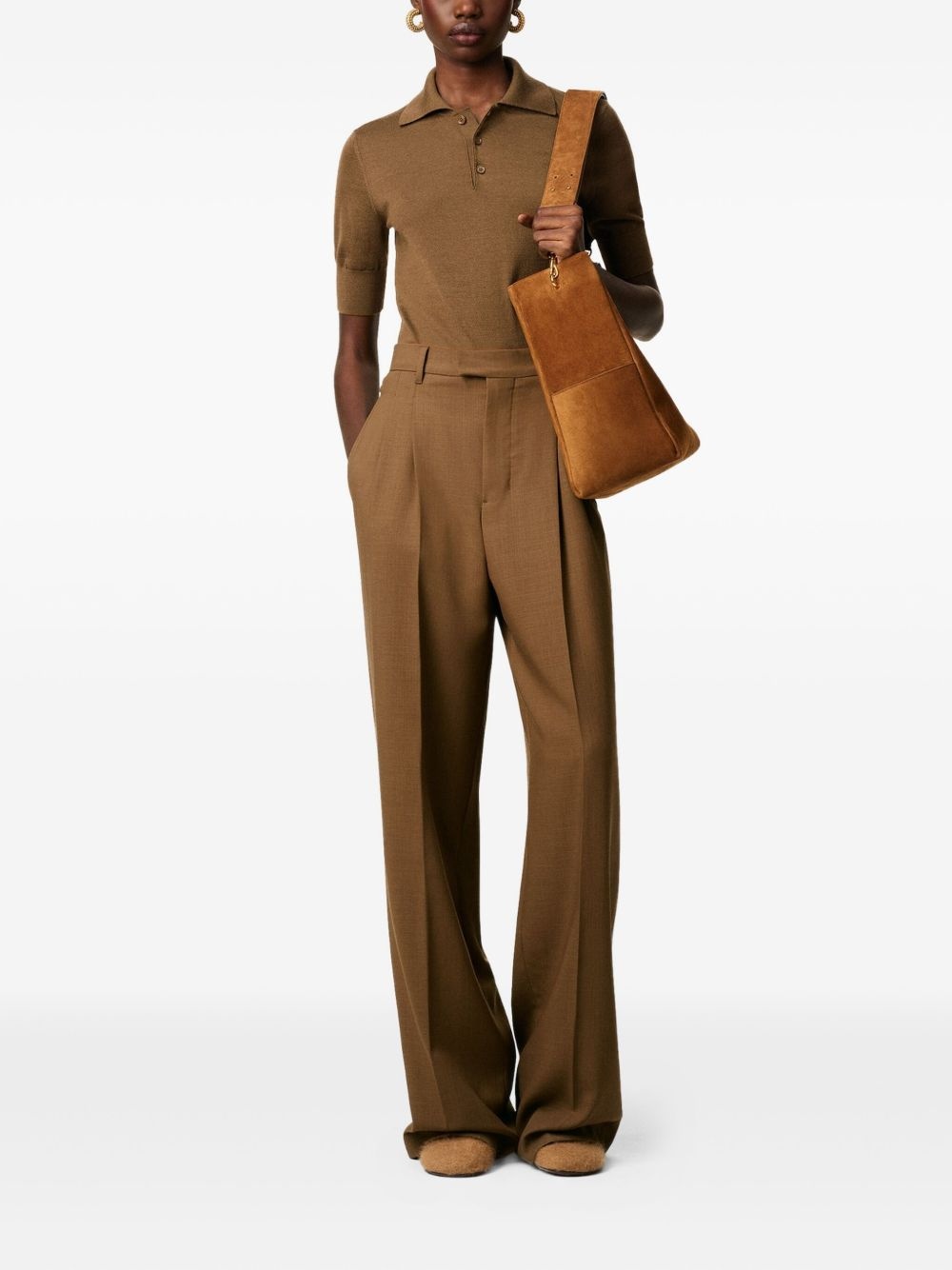 pleated wide-leg trousers - 2
