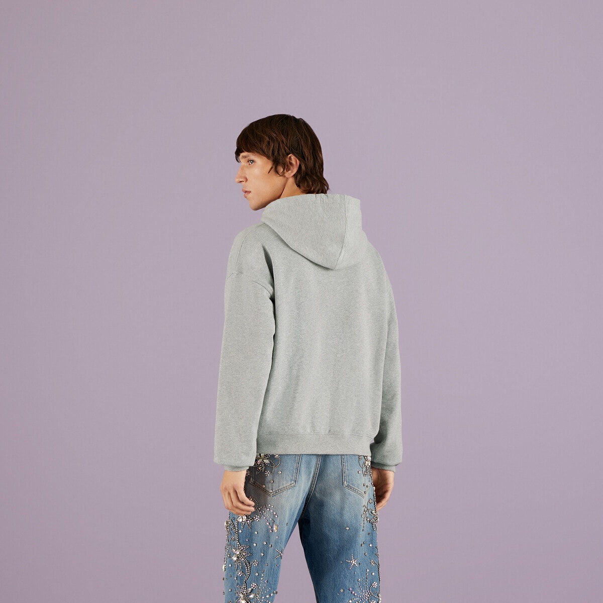 GUCCI Gucci chain print hooded sweatshirt | REVERSIBLE