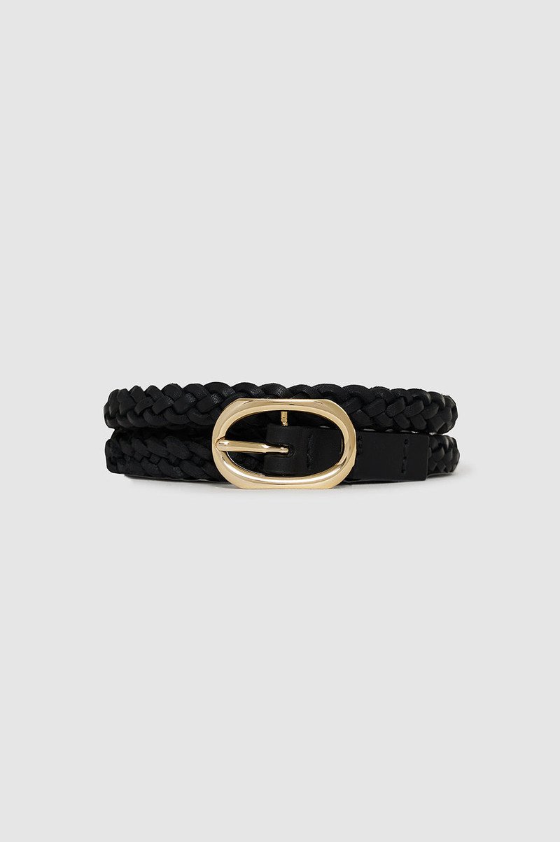 Small Double Signature Link Belt Braided - Black 3