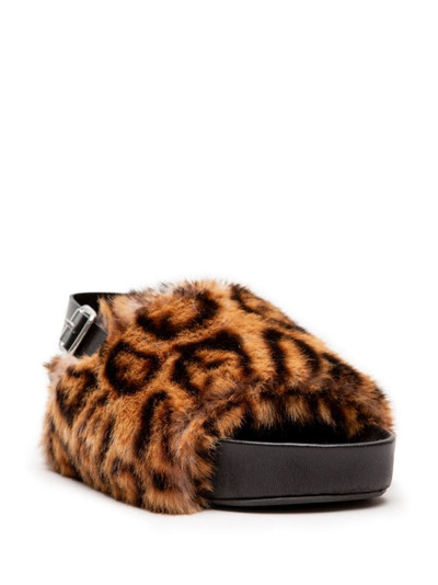 SIMONMILLER Furry Dip cheetah-pattern sandals outlook