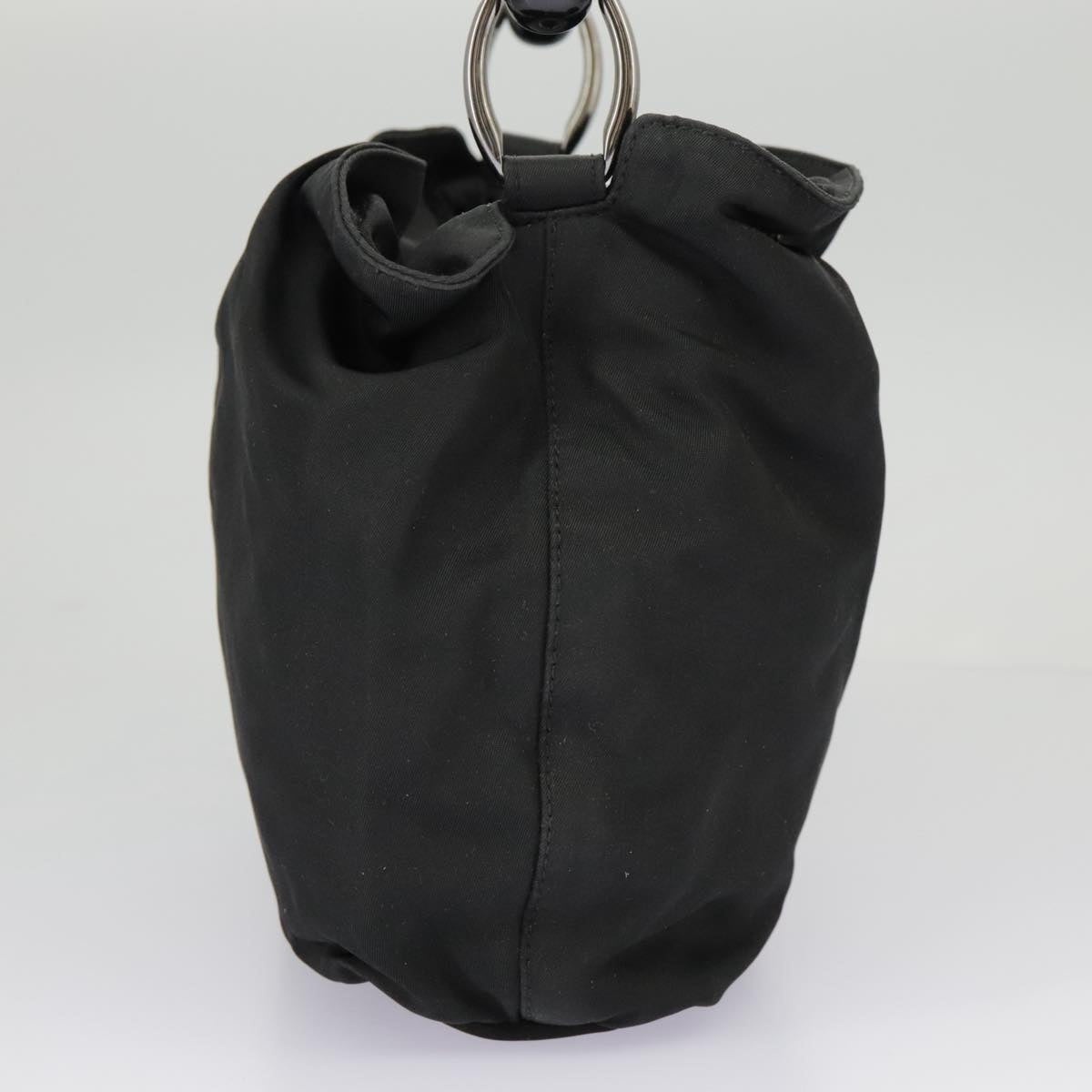 DIOR Hand Bag Nylon Black Silver - 5