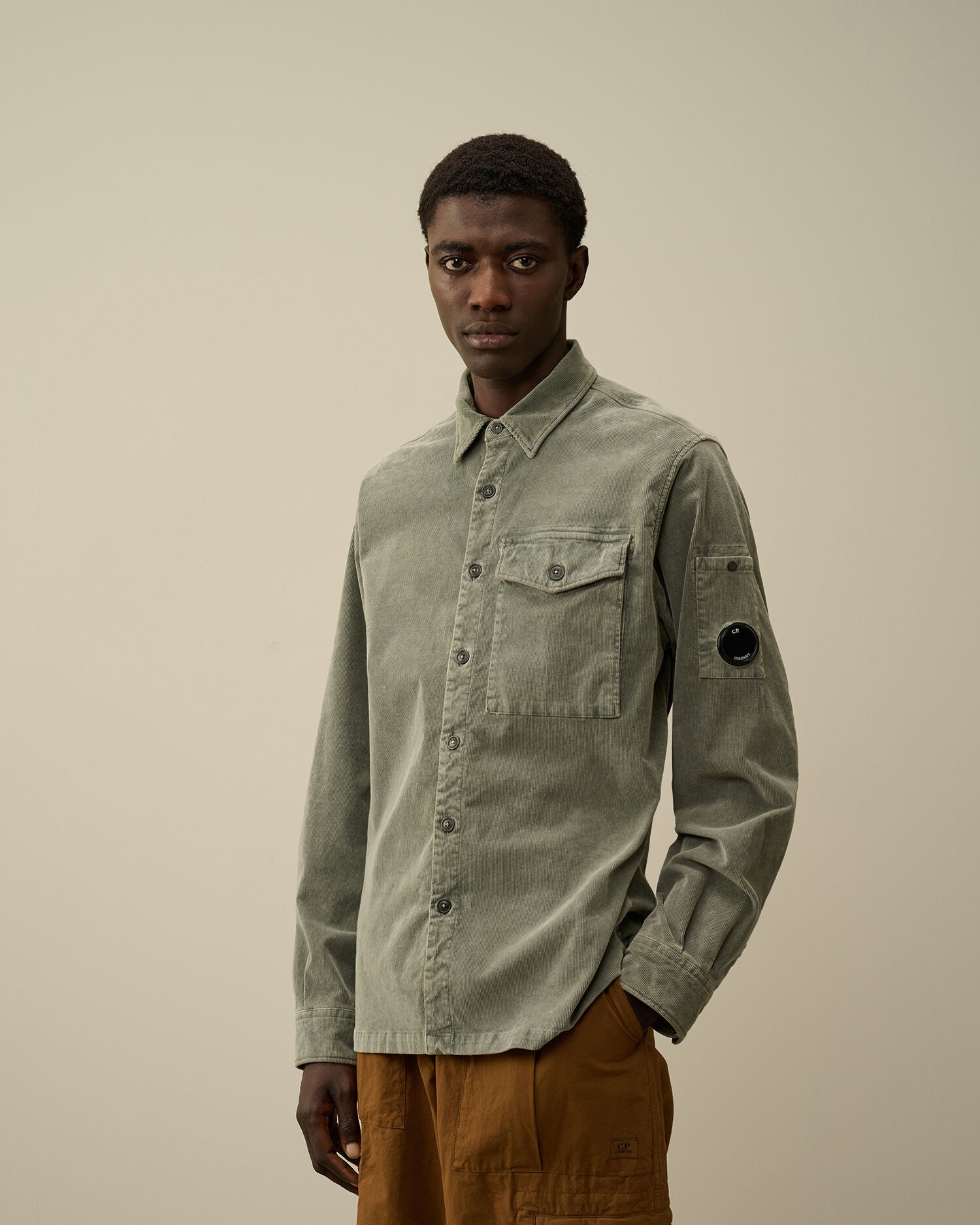 Corduroy Lens Buttoned Shirt - 2