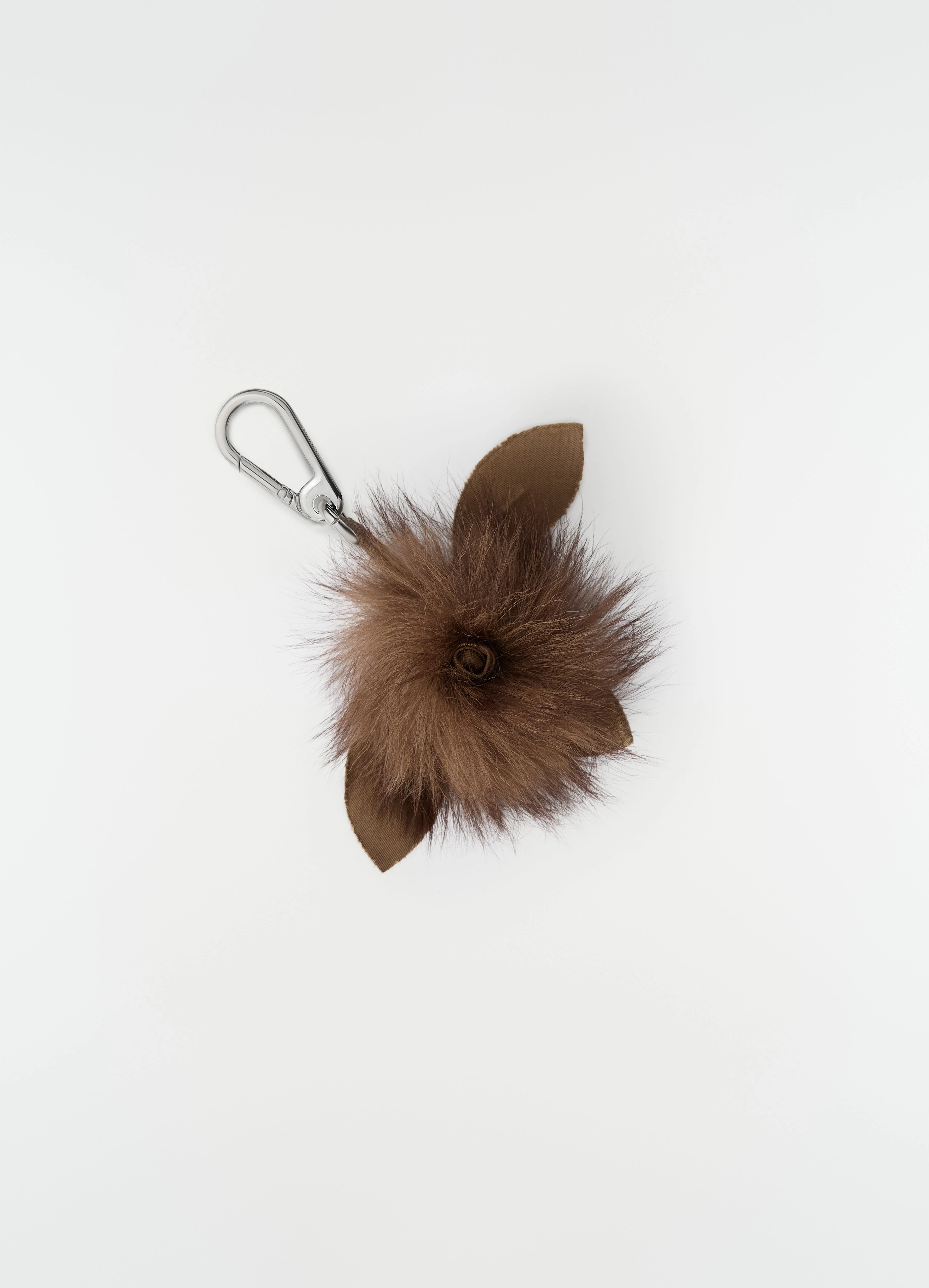 FUZZY ROSE BROOCH IN LAMBSKIN SHEARLING - 1