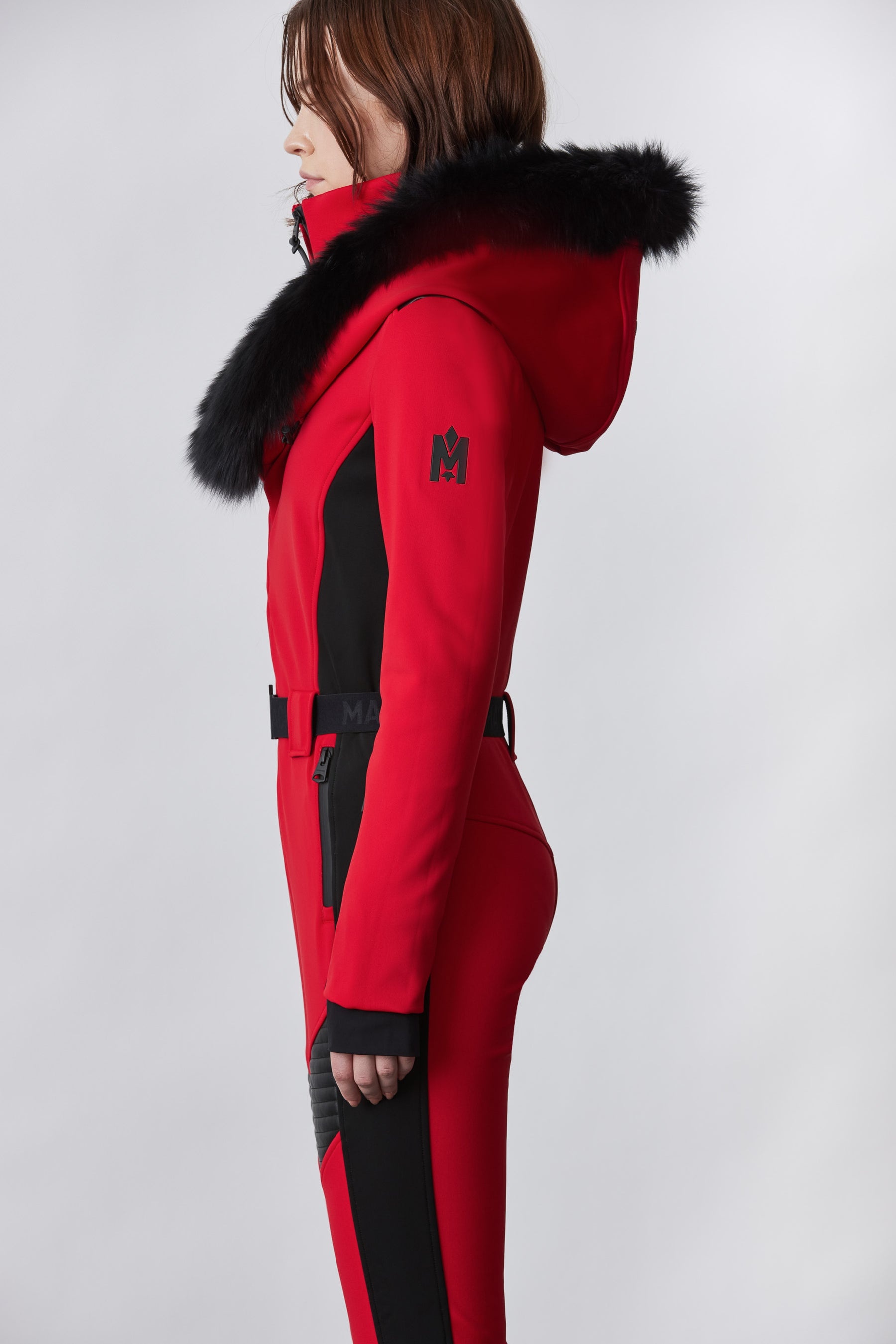 ELLE-Z Techno fleece ski suit with removable hood and fur trim - 5