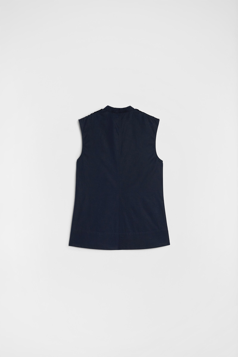 Cotton Poplin Ruffle Shirt 6