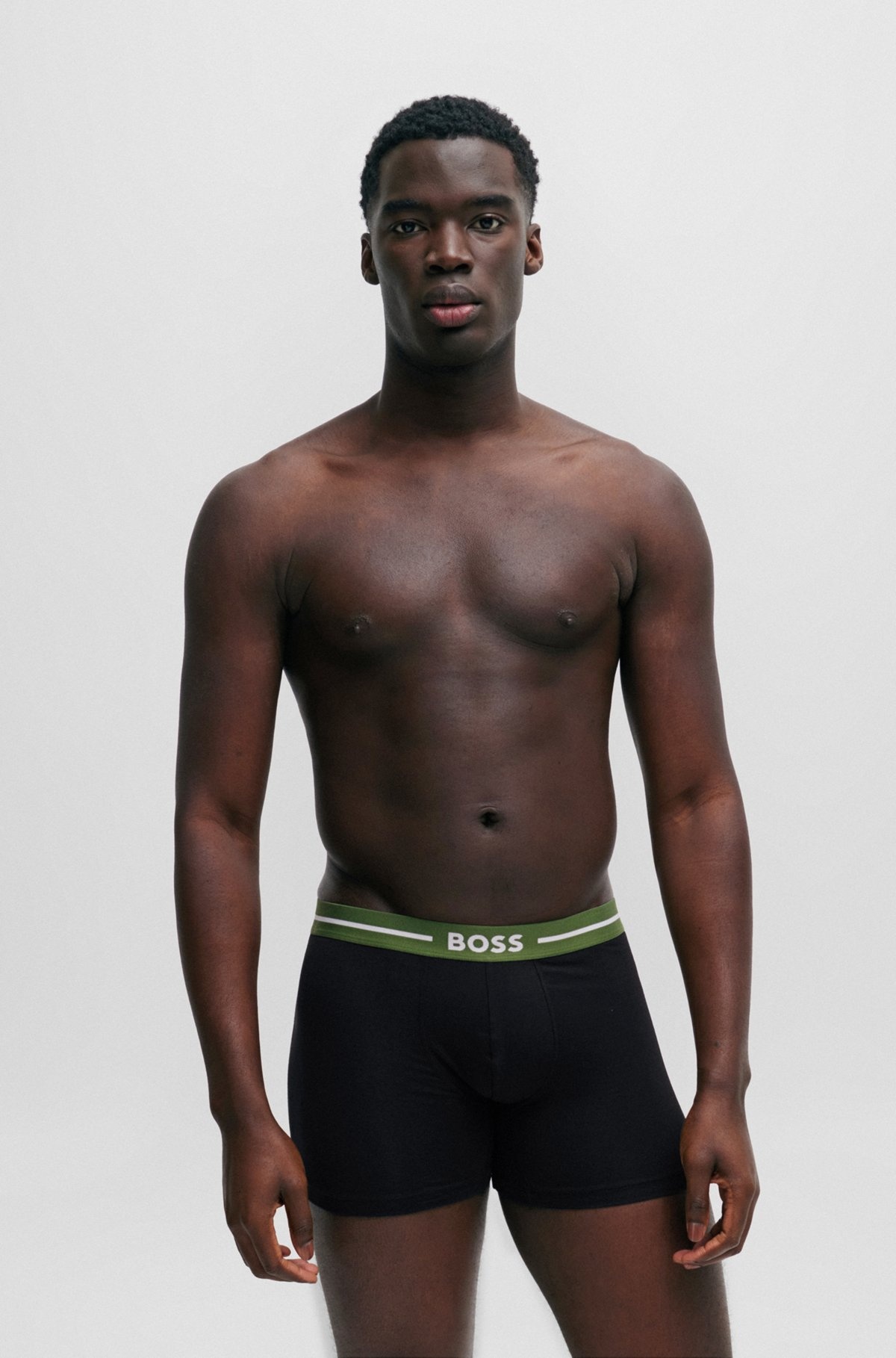THREE-PACK OF STRETCH-COTTON BOXER BRIEFS WITH LOGOS - 2