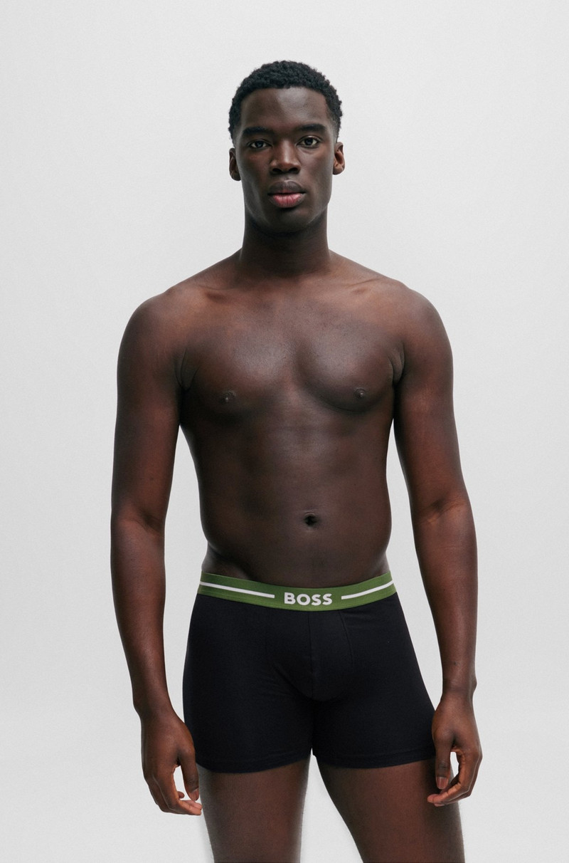 THREE-PACK OF STRETCH-COTTON BOXER BRIEFS WITH LOGOS 2