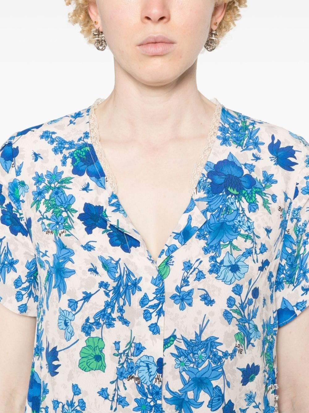 Tiffiny floral-print crepe blouse - 5