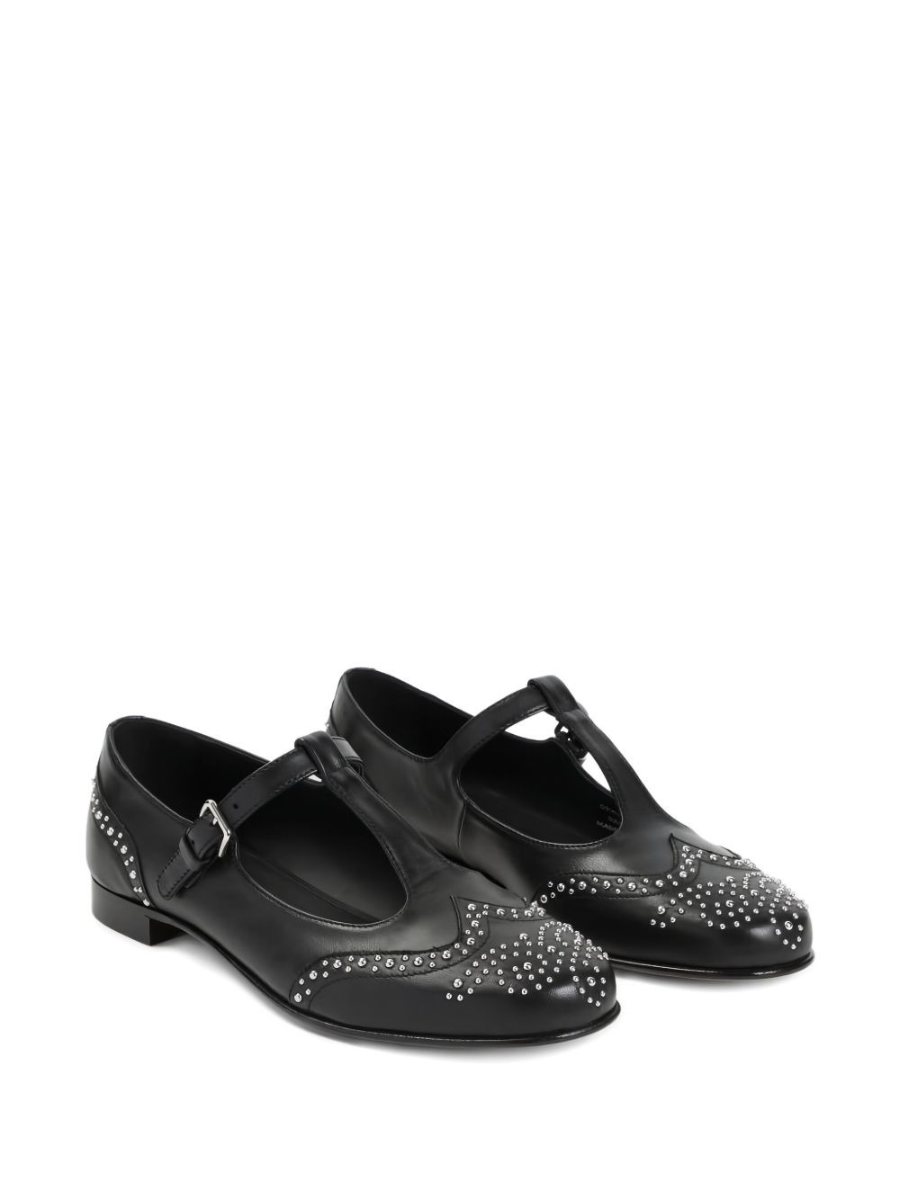 T-bar studded flat pumps - 2