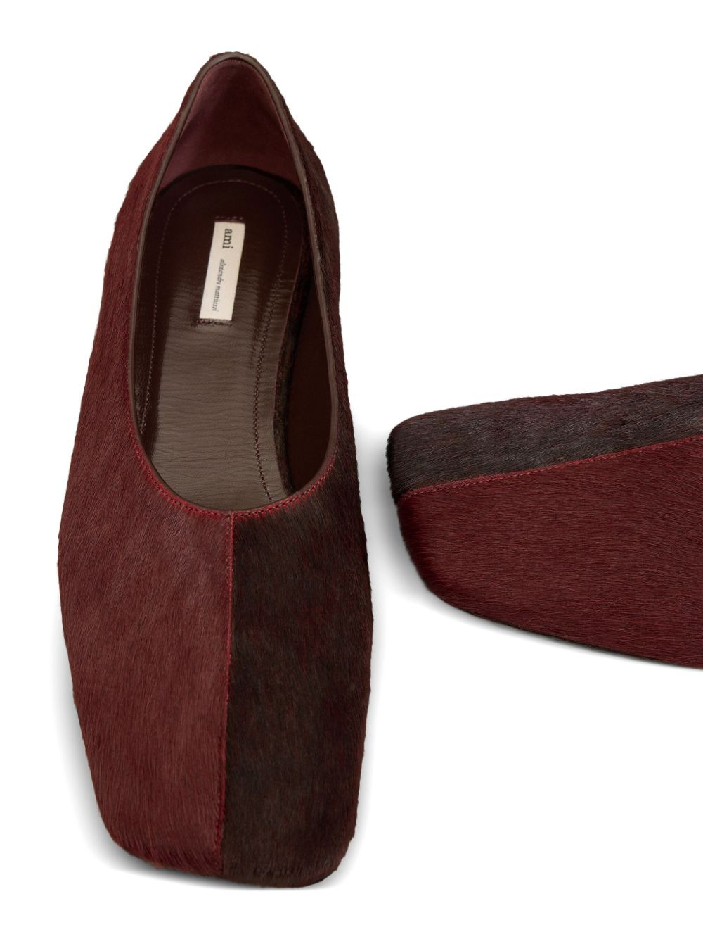 two-tone leather ballet flats - 4