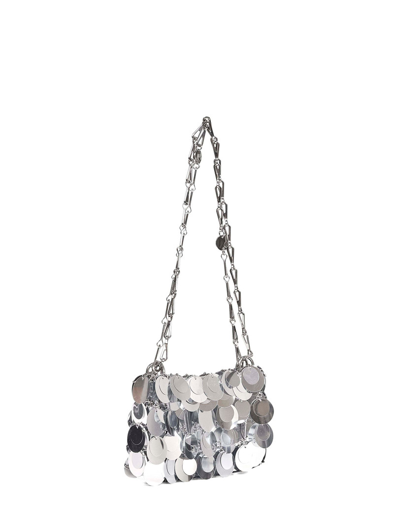 rabanne Silver Silver Sparkle Discs Nano shoulder bag outlook