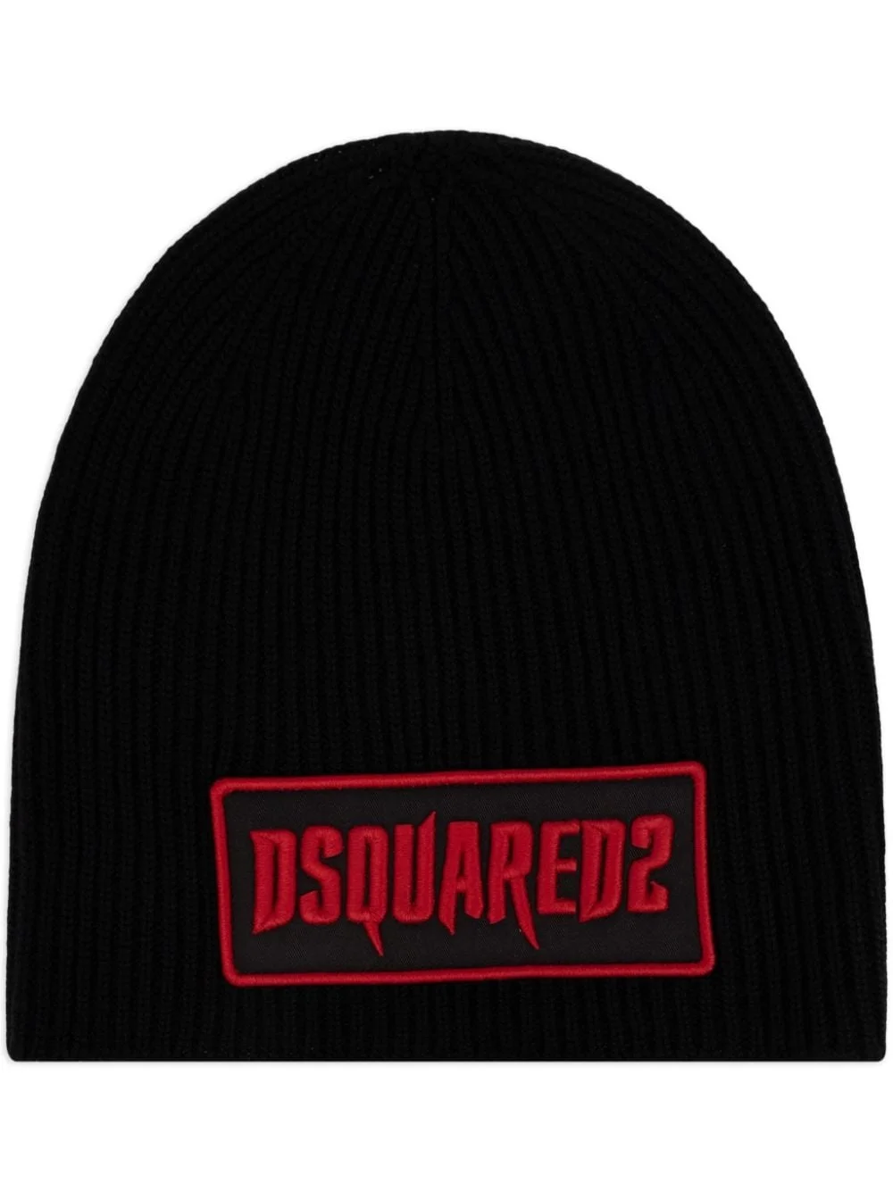 logo-appliqué wool beanie - 1