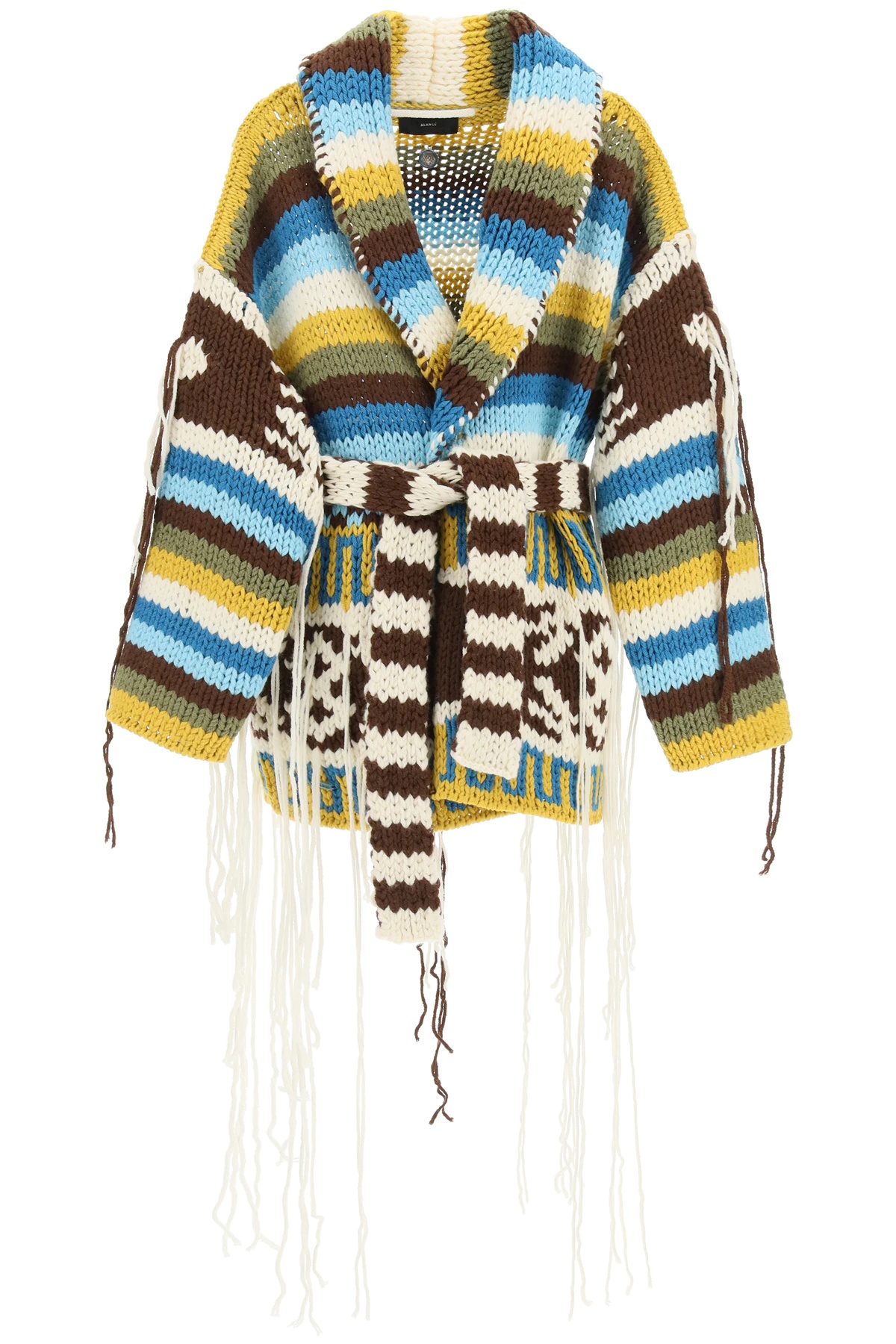 FRINGED KNITTED CARDIGAN - 1