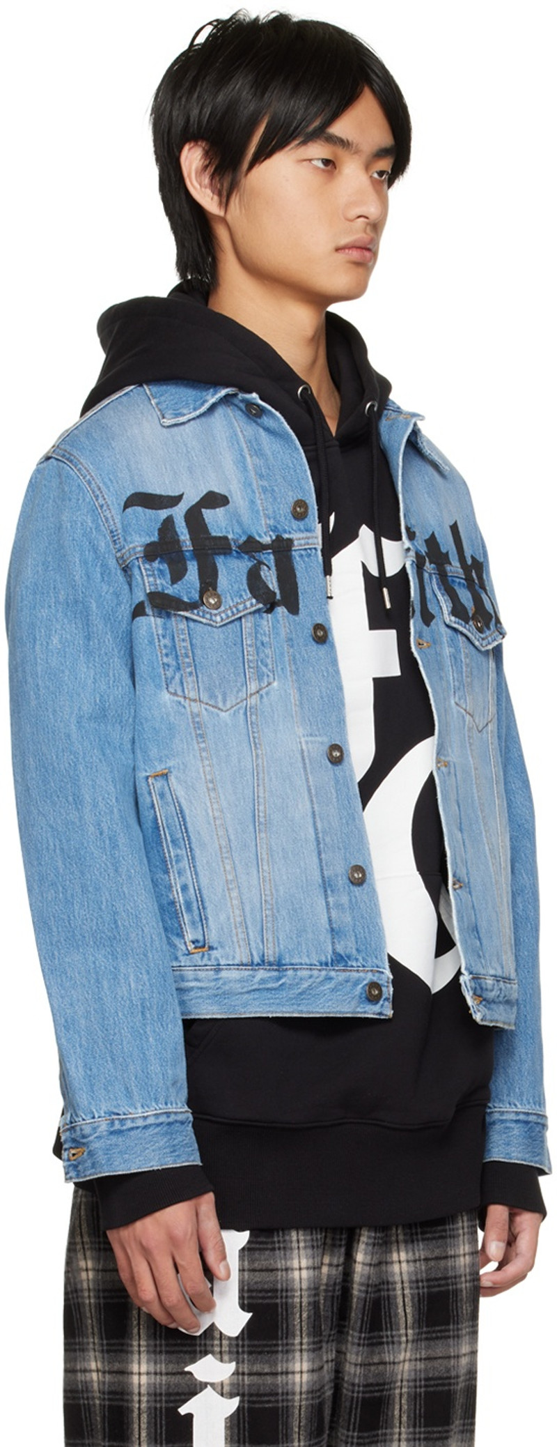 Faith Connexion Blue Print Denim Jacket outlook
