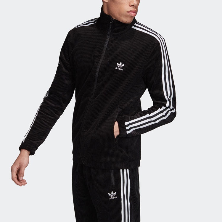 adidas originals Cord corduroy Zipper Jacket Black ED6127 - 5