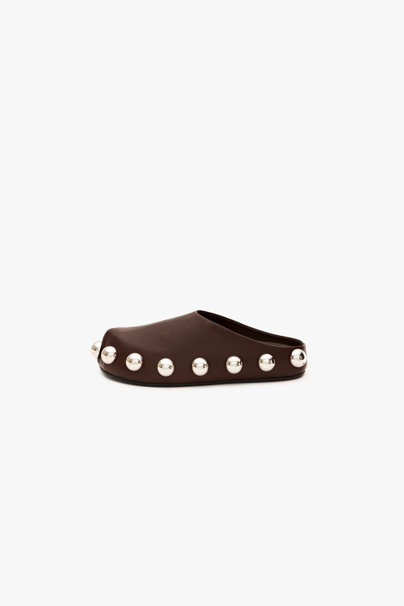 GABI CLOG WITH EXAGGERATED STUDS BROWN SILVER 1