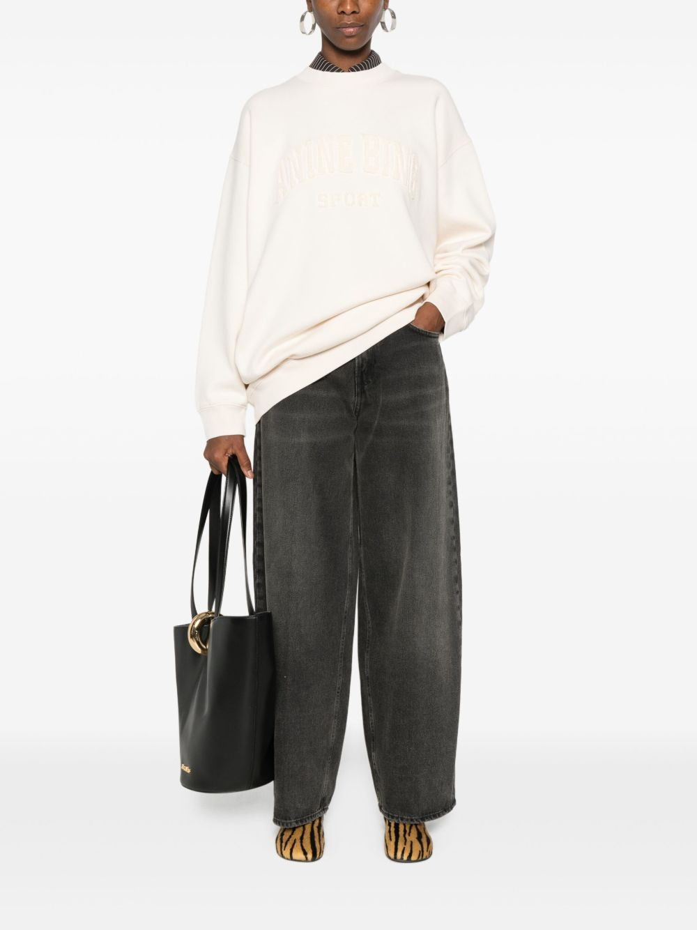 embroidered-logo sweatshirt - 2