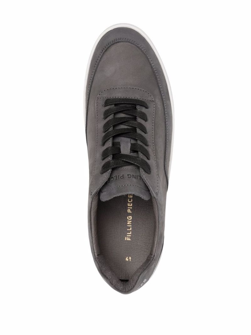 leather low-top sneakers - 5