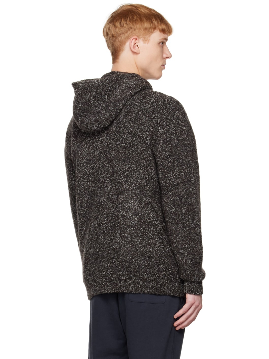 Brown & Gray Drawstring Hoodie - 3