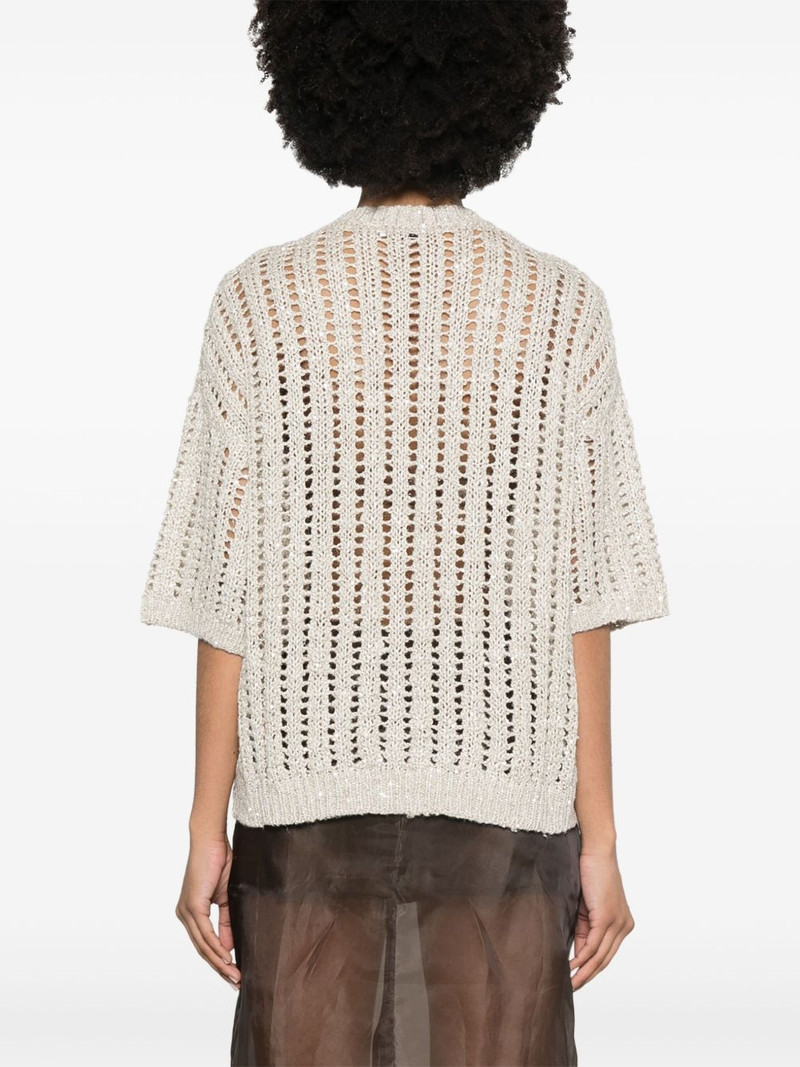 sequin-embellished T-shirt 4