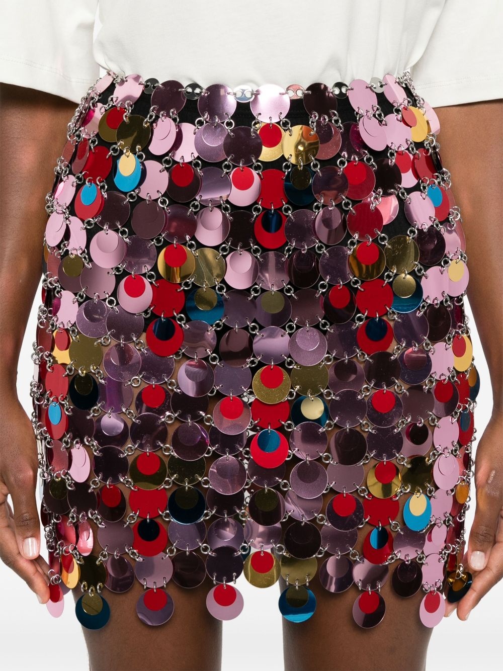 discs-design mini skirt - 5