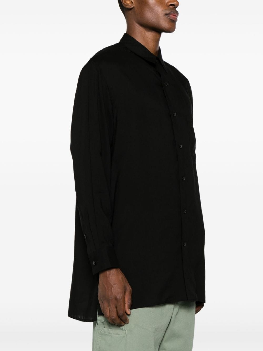 drop-shoulder classic-collar shirt - 3