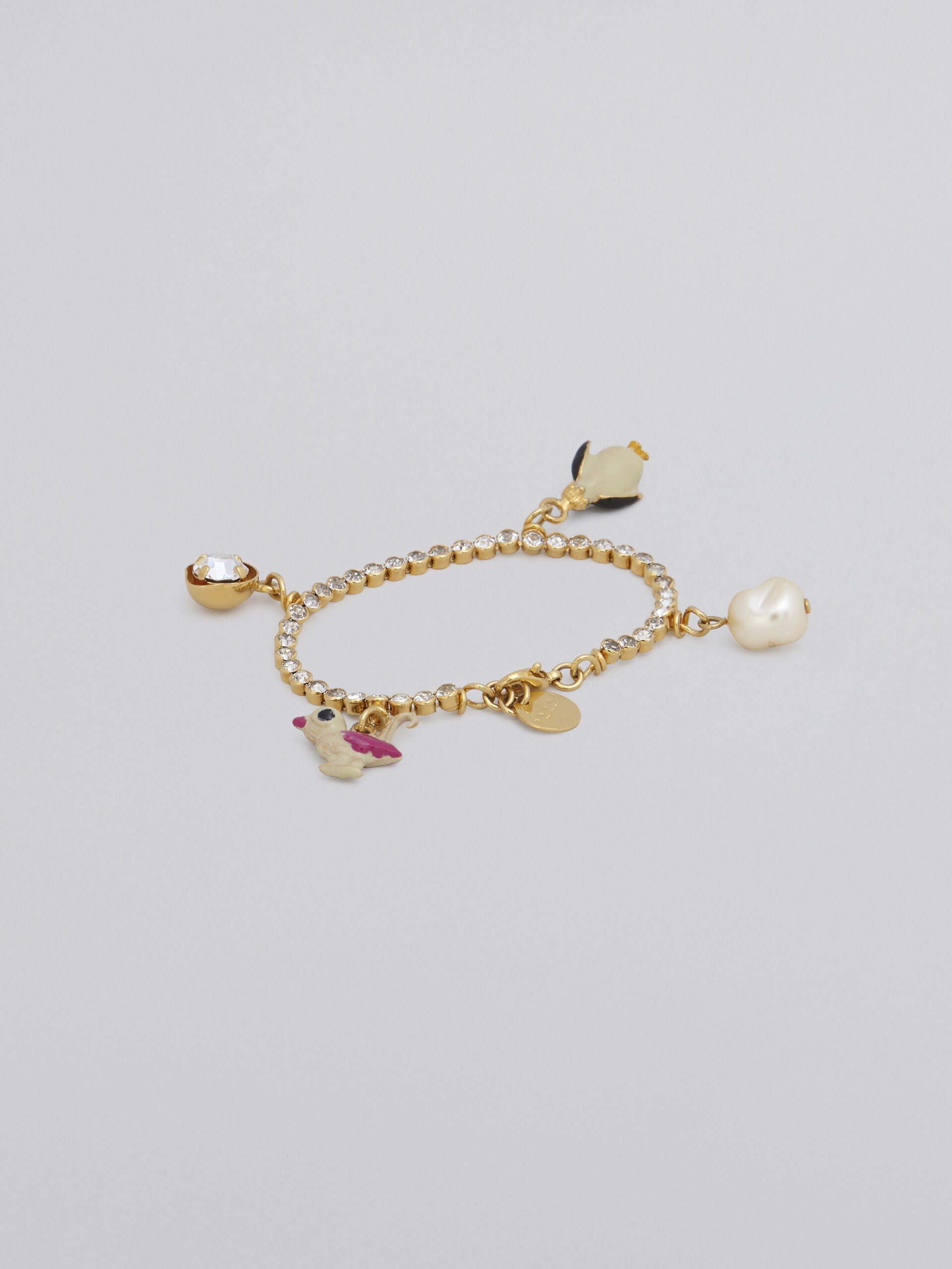 BRASS FOUND BRACELET WITH CHARMS - 3