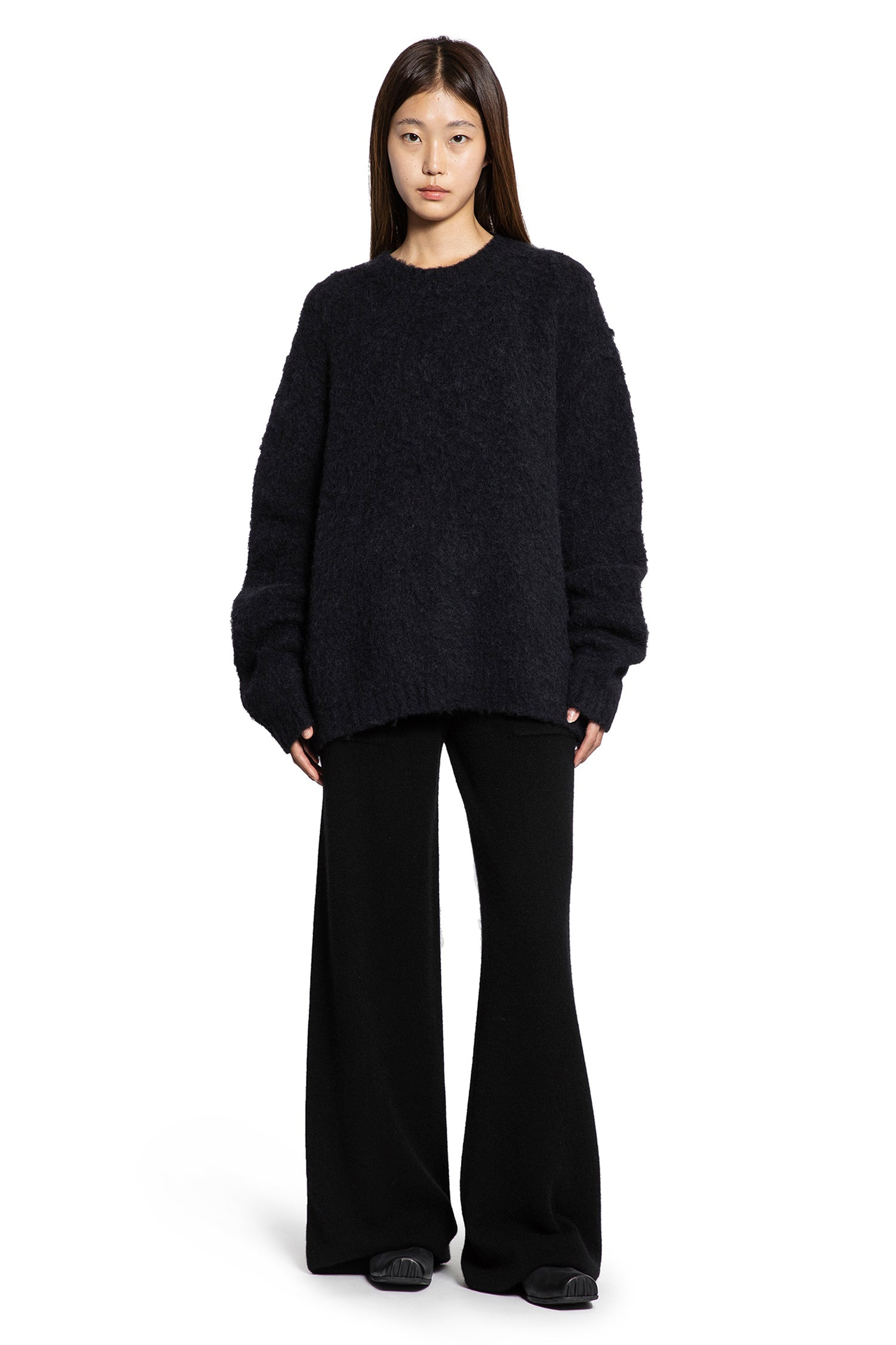 Wide Leg Pants In Cashmere - 4