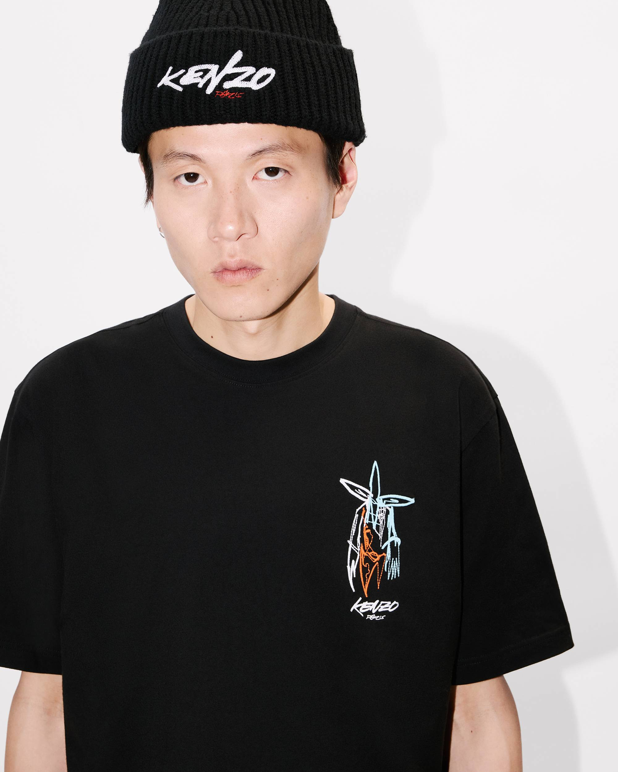 'Kenzo x Futura 2000' embroidered T-shirt in cotton - 6