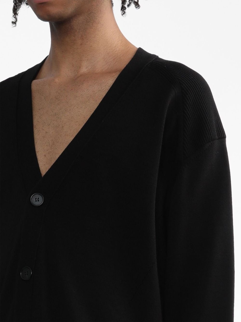 layered knitted cardigan - 5