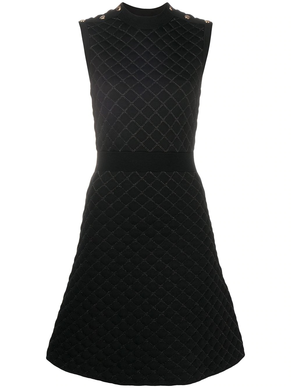 diamond-stitch knitted dress - 1