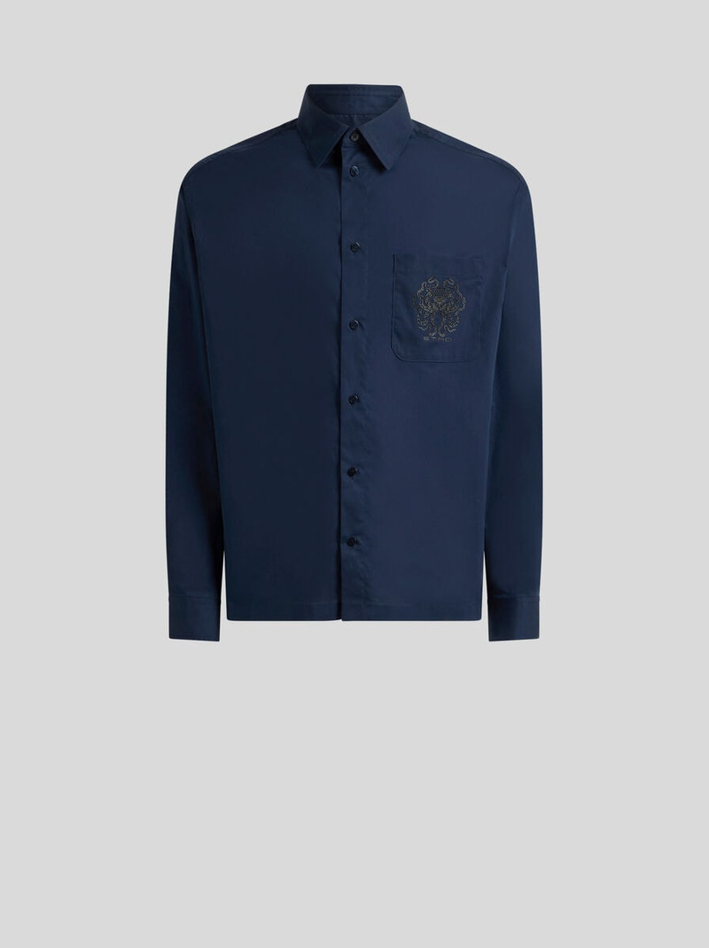 SHIRT WITH BREAST POCKET AND OCTOPUS EMBROIDERY 1